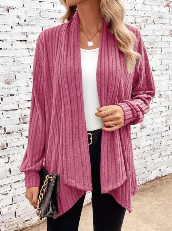 CozyCocoon - Vest i Flaggermusstrikk for En Trendy Vinterlook Motelys