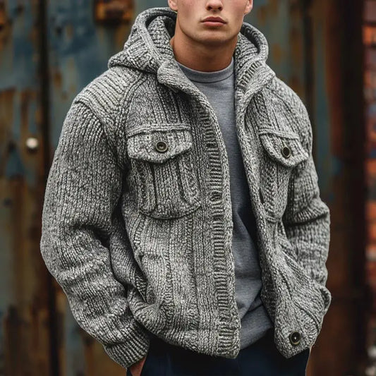 FashionLayer - Strukturert Cardigan for Menn i Moderne Design Motelys