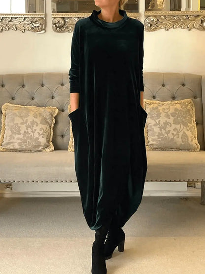 VelvetElegance - Chic Fløyelskjole for Festlige Anledninger Motelys