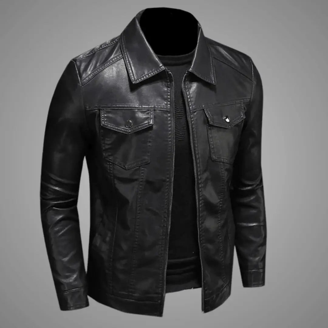 LeatherCraft - Stilig Skinnjakke for Menn Motelys