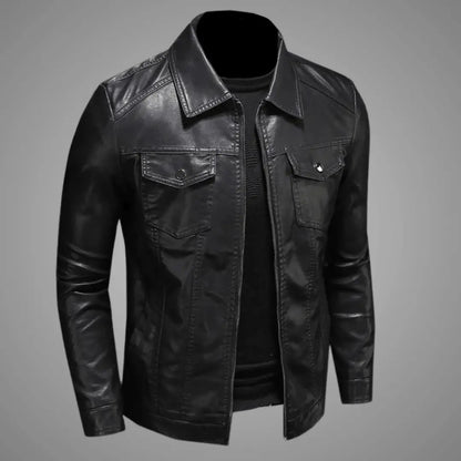 LeatherCraft - Stilig Skinnjakke for Menn Motelys