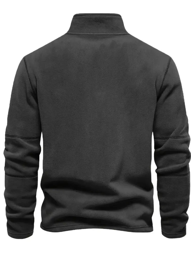 Herre Polar Fleece Half-Zip Genser - Casual Varm Topp for Høst og Vinter Motelys