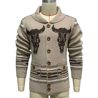 ChicThreads - Jacquard Cardigan for Menn i Elegant Design Motelys