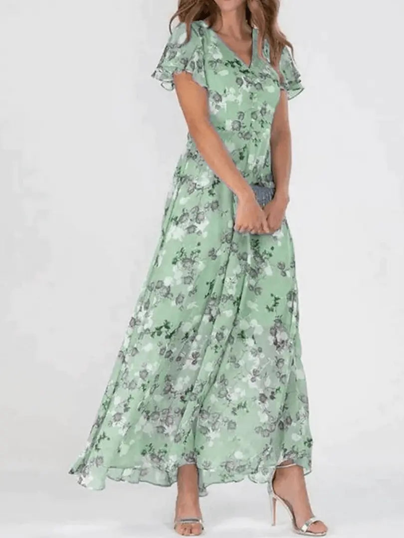 Blossom Chic - Elegant Blomsterkjole for Hverdag og Fest Motelys