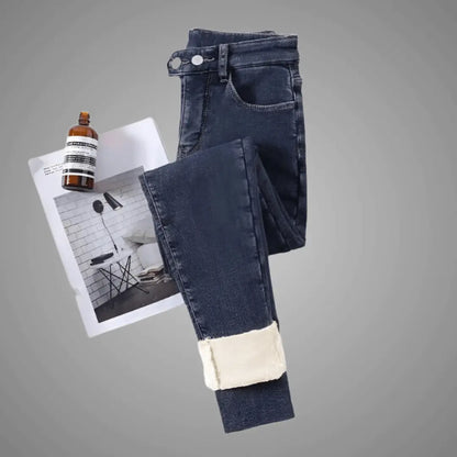 CozyTrend - Vinterjeans til Kvinner for Optimal Komfort Motelys