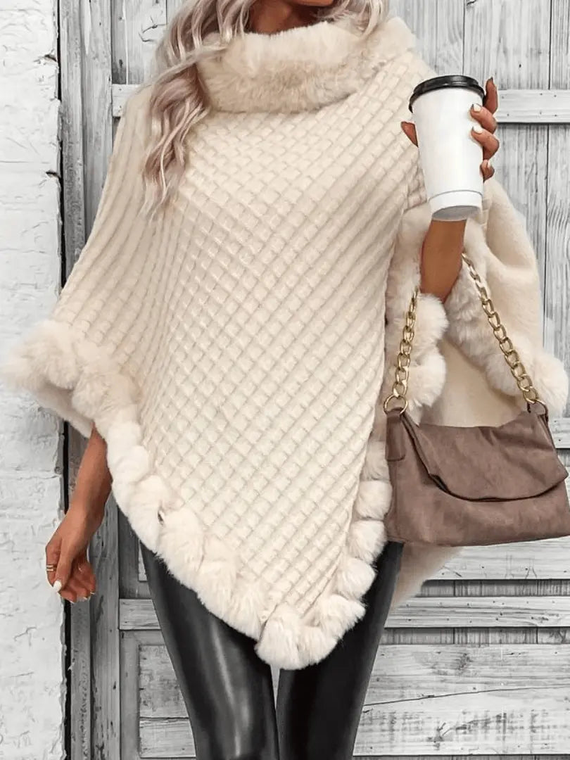 CozyWrap - Chic Poncho Vest til Dame for Allsidig Stil Motelys