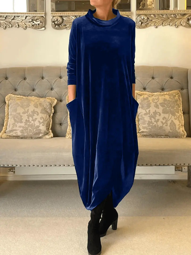 VelvetElegance - Chic Fløyelskjole for Festlige Anledninger Motelys