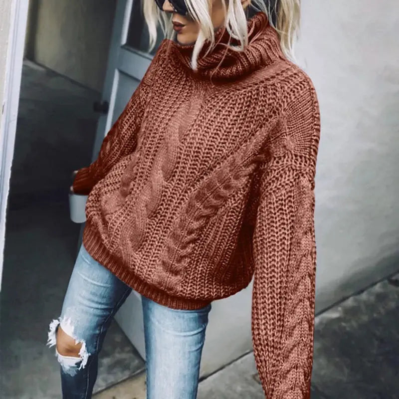 ChicCozy - Turtleneck-Genser for En Trendy Vinterlook Motelys