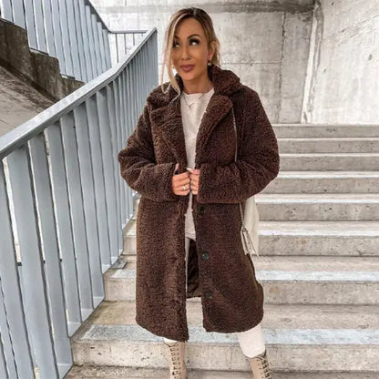 CozyChic - Teddyfrakk til Dame for Vinterens Stil Motelys