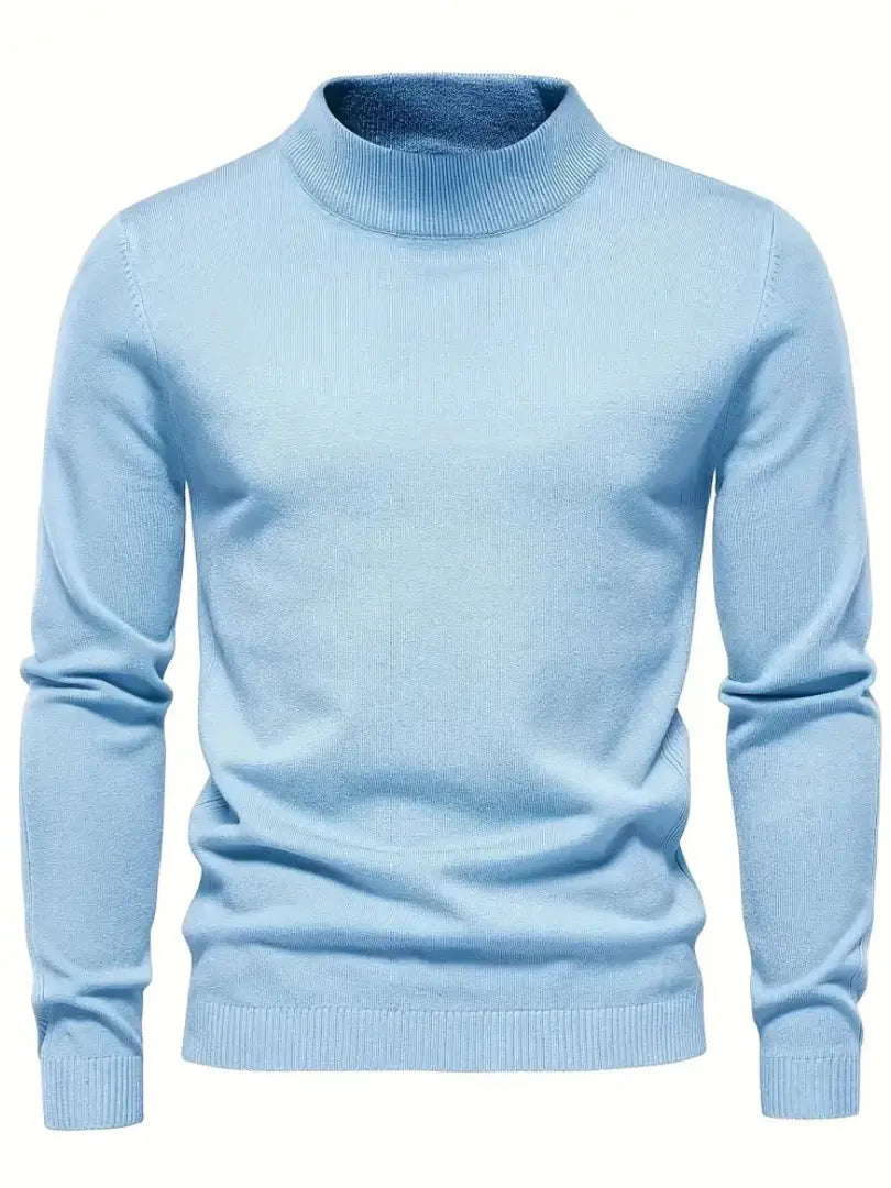 Herre Langermet Turtleneck Genser - Casual og Varm for Høst og Vinter Motelys