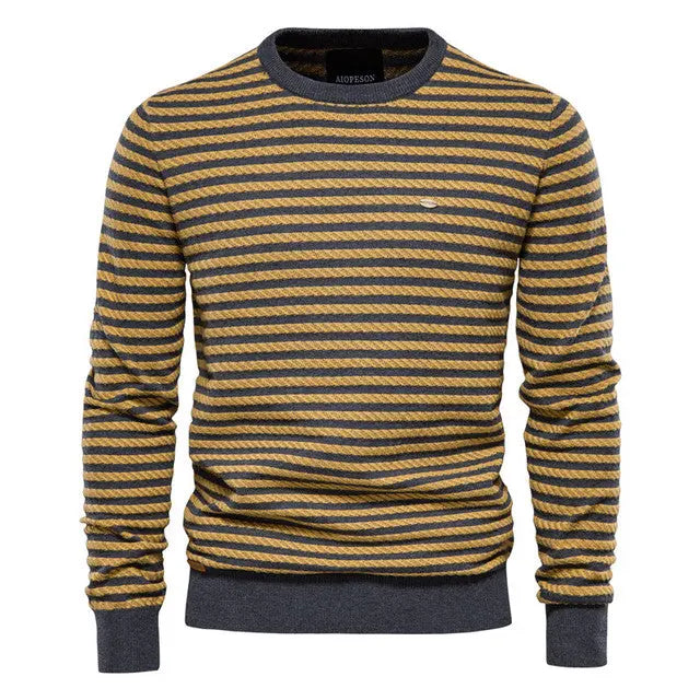 ChicStyle - Trendy Stripete Genser for En Uformell Stil Motelys