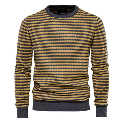 ChicStyle - Trendy Stripete Genser for En Uformell Stil Motelys