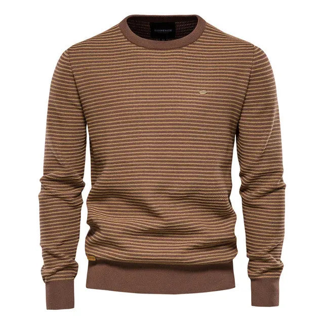 ChicStyle - Trendy Stripete Genser for En Uformell Stil Motelys