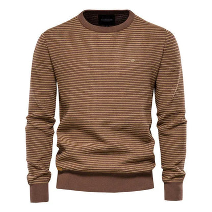ChicStyle - Trendy Stripete Genser for En Uformell Stil Motelys