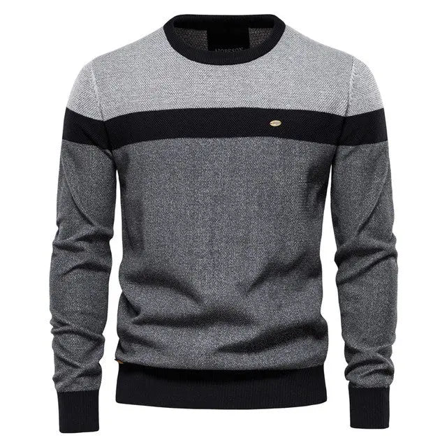 ChicStyle - Trendy Stripete Genser for En Uformell Stil Motelys