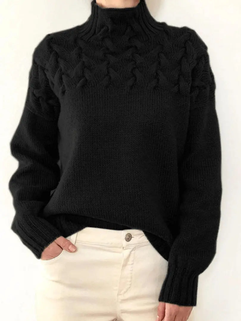 ChicLayer - Stilig Genser med Turtleneck for En Kald Dag Motelys