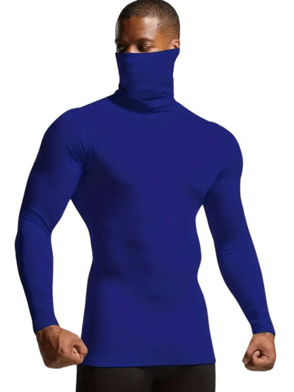 Herre Langermet Turtleneck Termisk Base Layer - Slim Fit Motelys