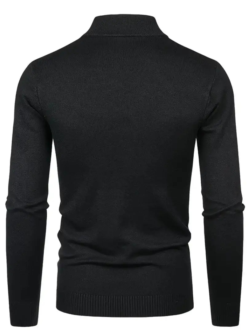 Herre Langermet Turtleneck Genser - Casual og Varm for Høst og Vinter Motelys