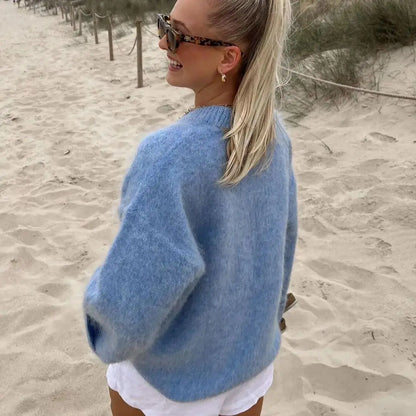 CozyVibes - Komfortabel Ullgenser til Dame for Kule Dager Motelys