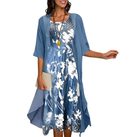 FashionFlow - Komfortabel Sommer Elastisk Kjole For Enkel Stil Motelys