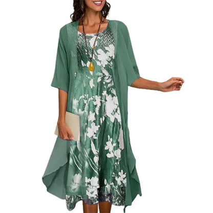 FashionFlow - Komfortabel Sommer Elastisk Kjole For Enkel Stil Motelys