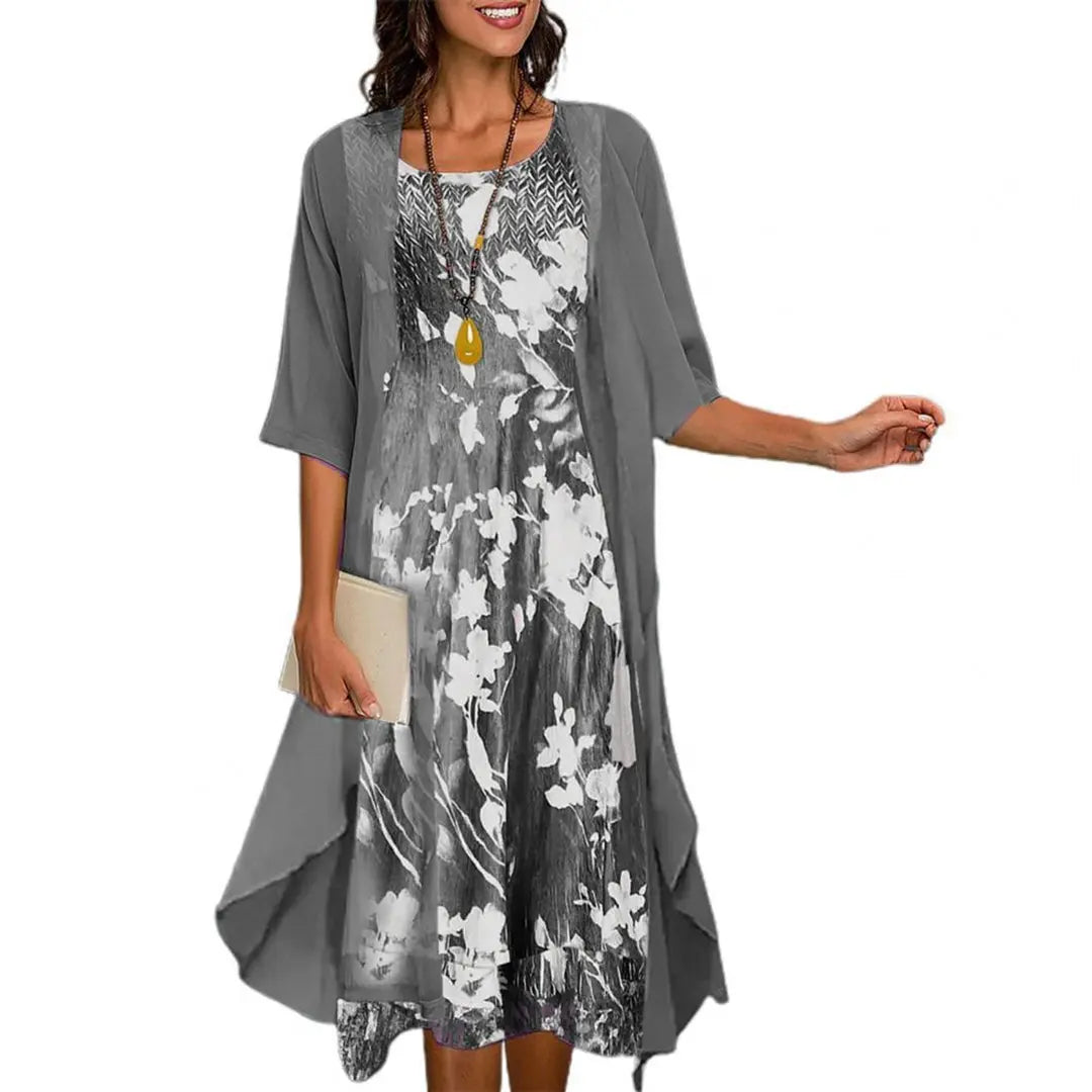 FashionFlow - Komfortabel Sommer Elastisk Kjole For Enkel Stil Motelys