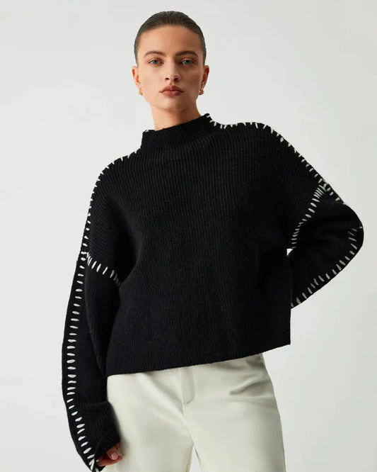 KnitFusion - Strikket Genser med Patchworkmønster for Unik Stil Motelys