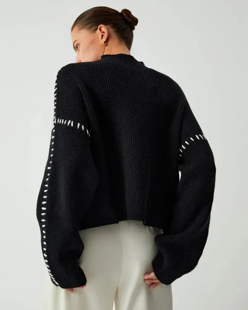 KnitFusion - Strikket Genser med Patchworkmønster for Unik Stil Motelys