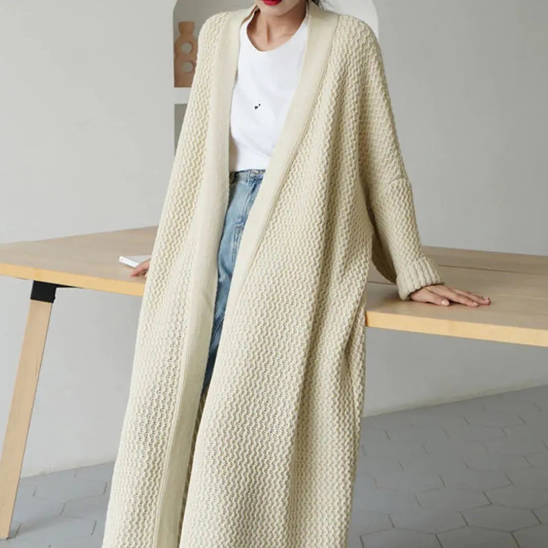 ChicCover - Elegant Cardigan for Kvinner i Varme Farger Motelys