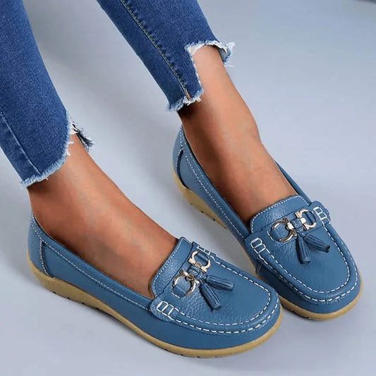 Ergonomiske loafers i skinn Motelys