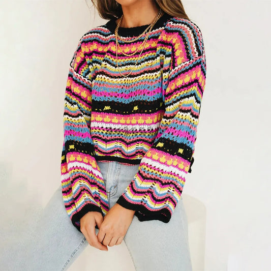 VividThreads - Fargerik Genser til Kvinner for Enestående Stil Motelys