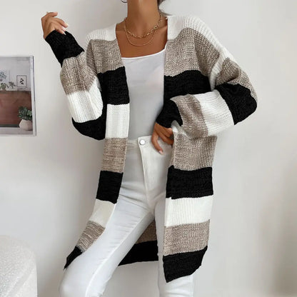 CozyChic - Strippet Cardigan for Kvinner med Stil Motelys
