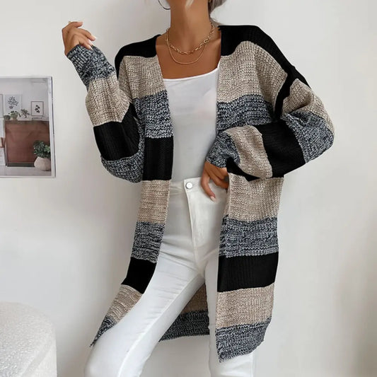 CozyChic - Strippet Cardigan for Kvinner med Stil Motelys