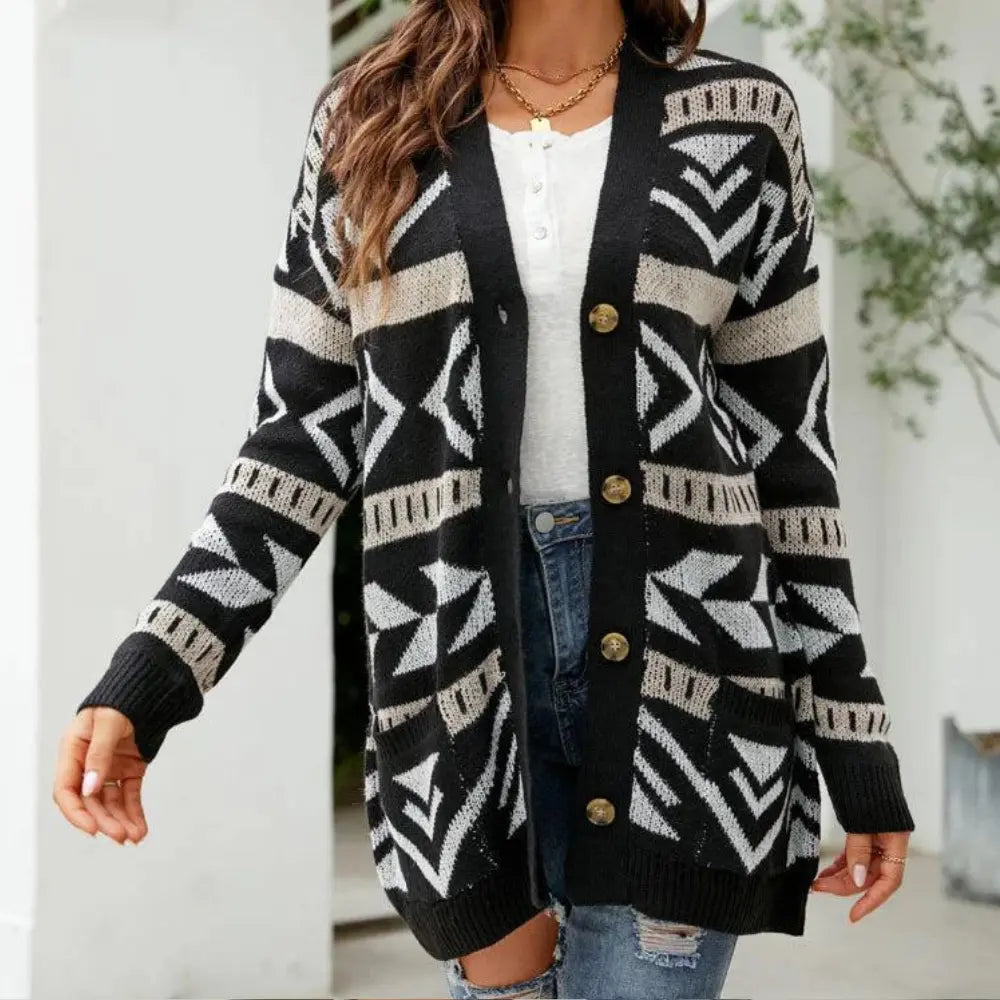 ChicChoice - Stilig Cardigan for Kvinner med Komfort Motelys