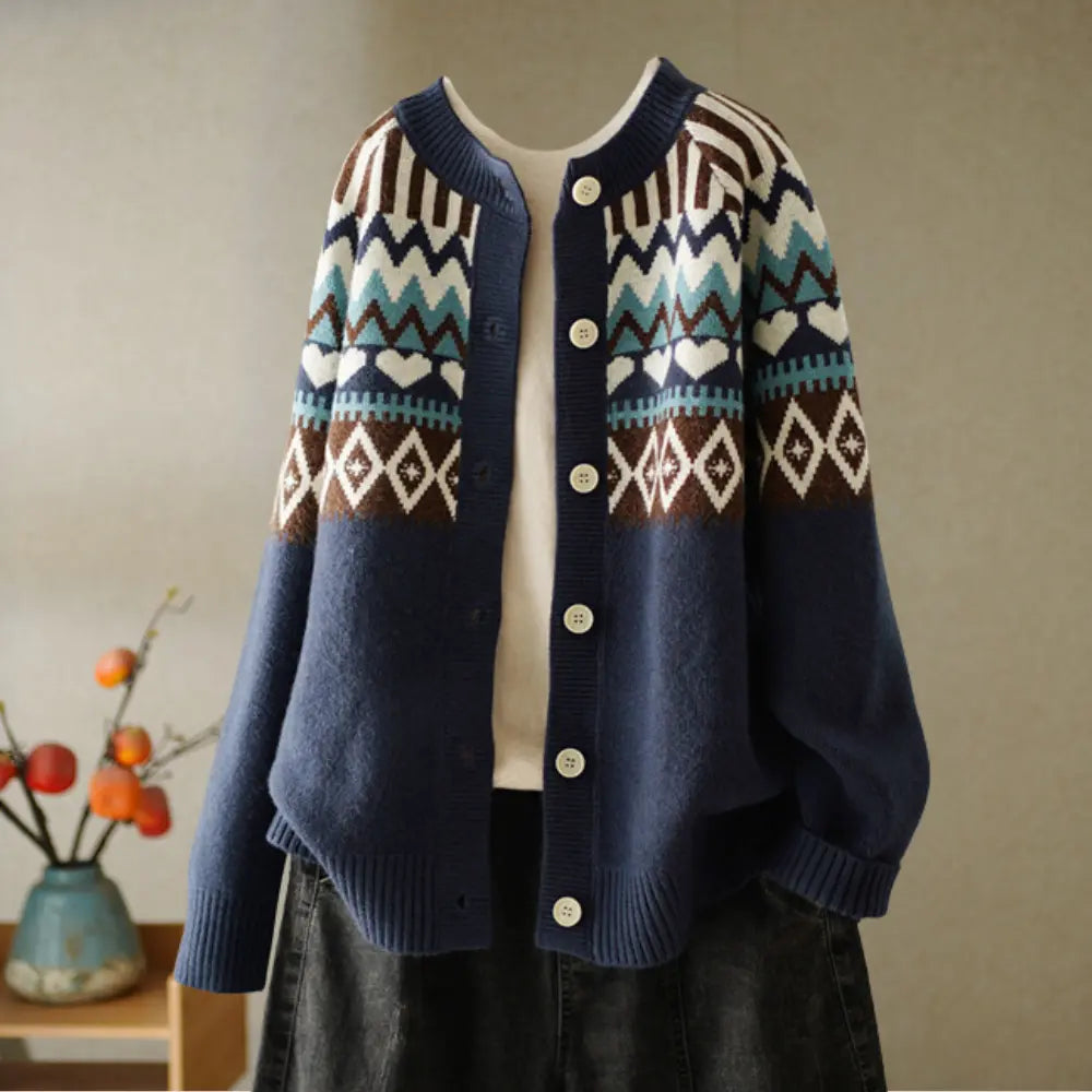 CozyVibe - Trendy Cardigan for Damer med Stil og Komfort Motelys