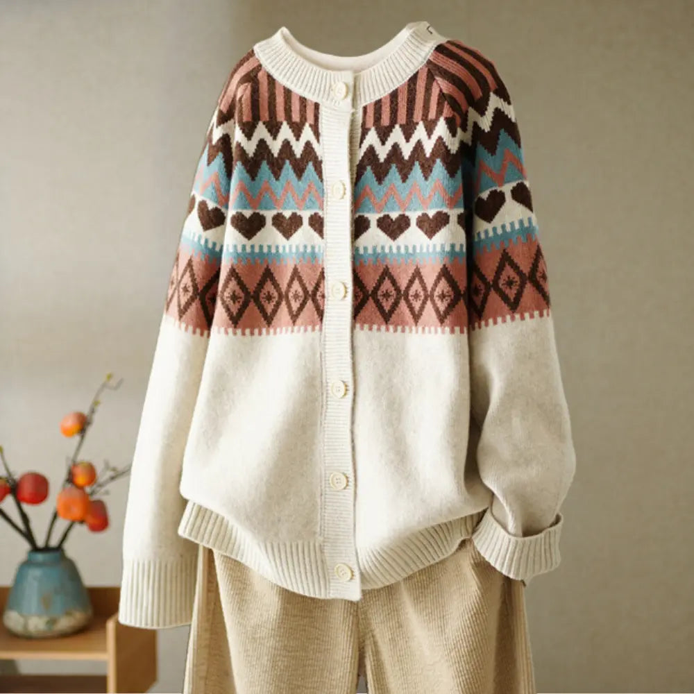 CozyVibe - Trendy Cardigan for Damer med Stil og Komfort Motelys