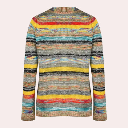 Fargerik V-hals cardigan Motelys