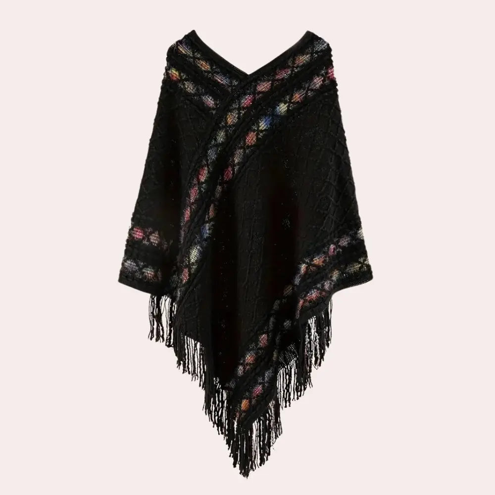ChicCover - Poncho med V-hals til Dame Motelys
