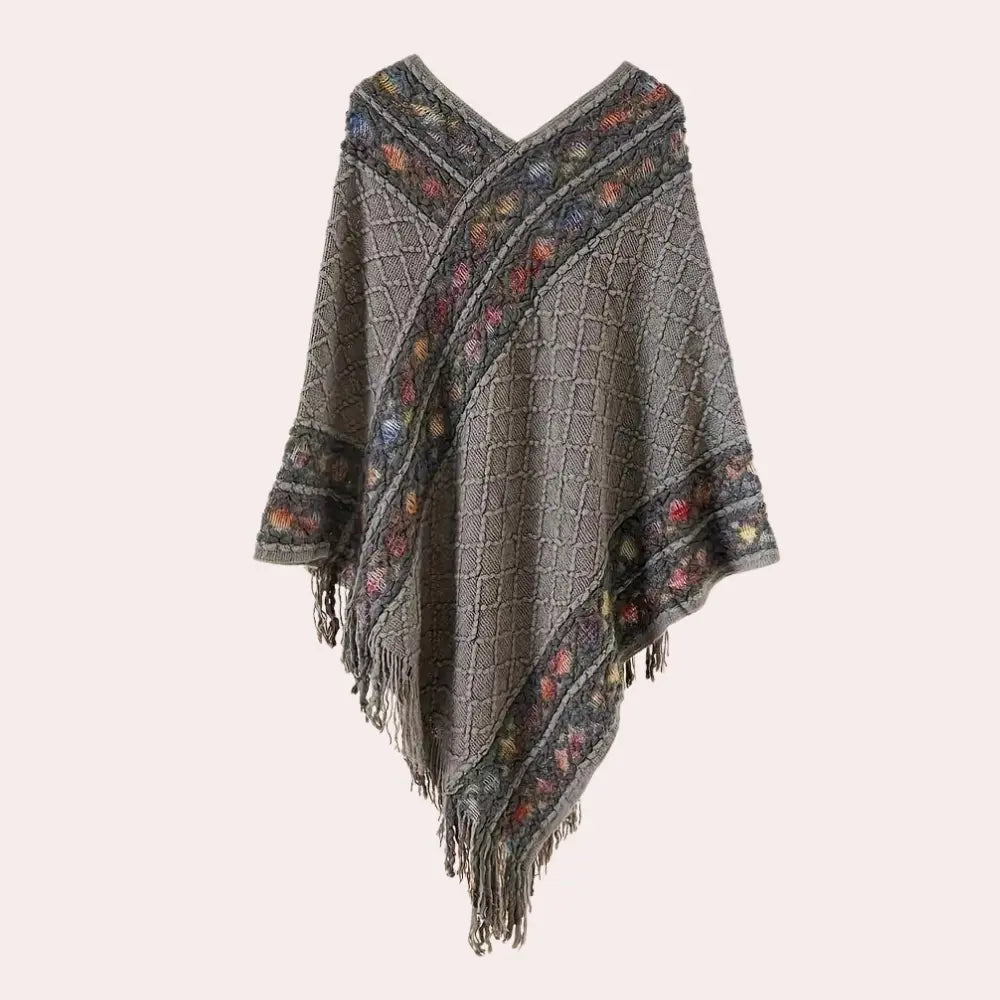 ChicCover - Poncho med V-hals til Dame Motelys