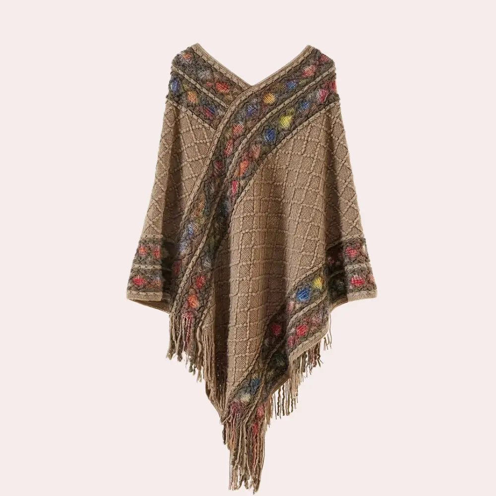 ChicCover - Poncho med V-hals til Dame Motelys