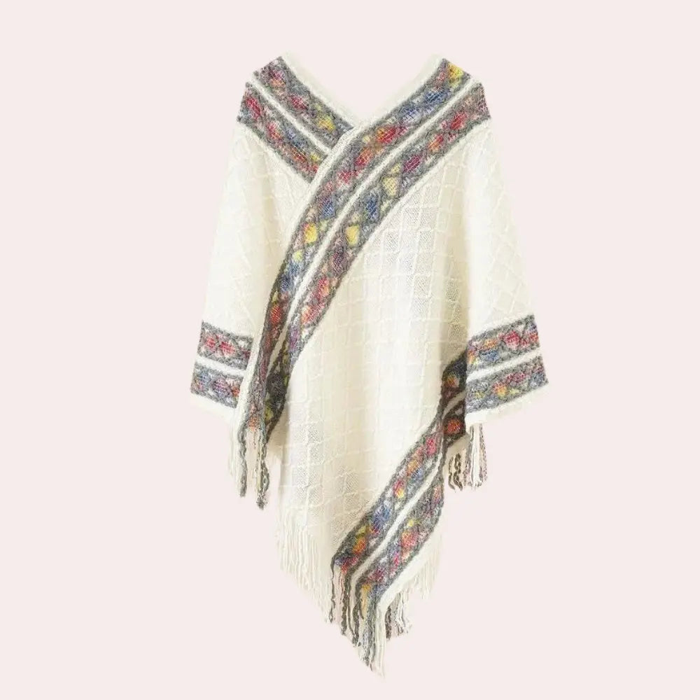 ChicCover - Poncho med V-hals til Dame Motelys