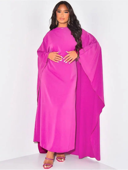 FashionAura - Elegante Kjole med Flaggermusermer for Stilfulle Anledninger Motelys
