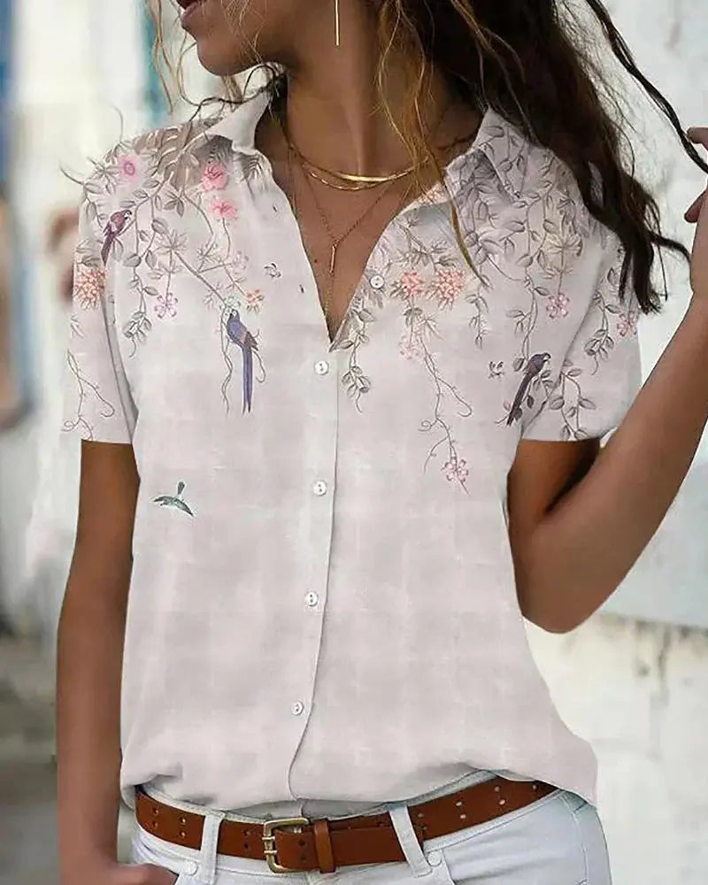 Blomstret bluse Motelys