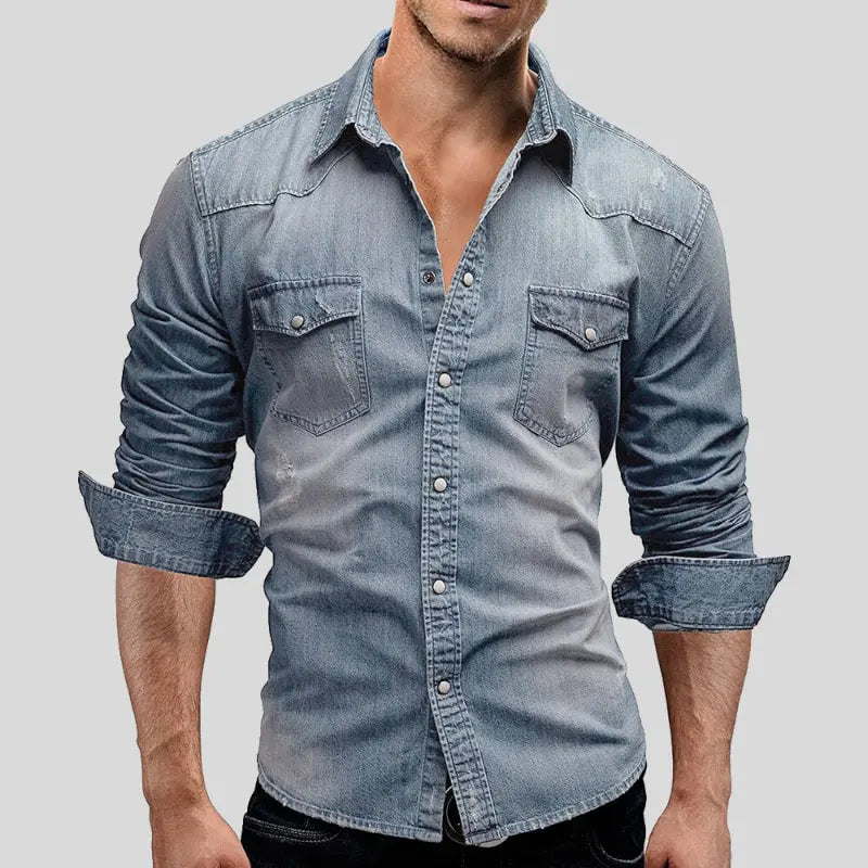 Denimskjorte for menn Motelys