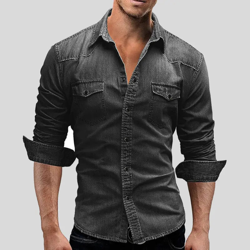 Denimskjorte for menn Motelys
