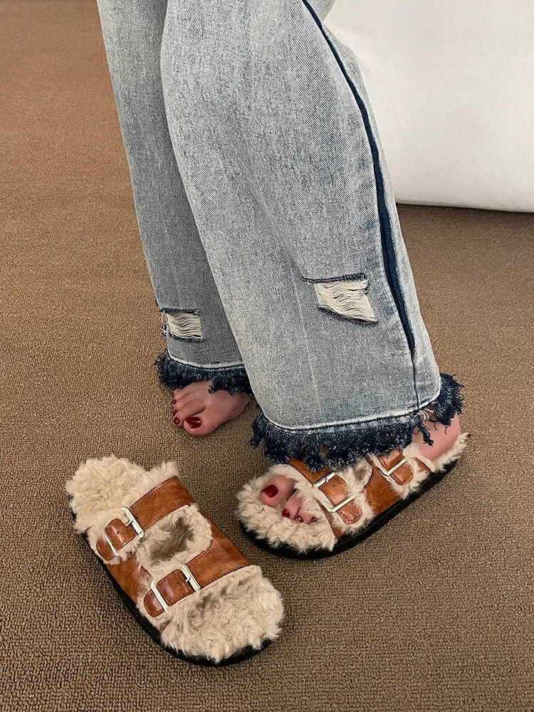 Fluffy Unisex-sandaler Motelys