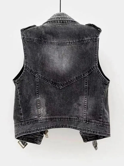 Denimvest for damer Motelys