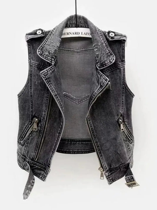 Denimvest for damer Motelys