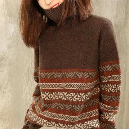 Retro Turtleneck til dame Motelys