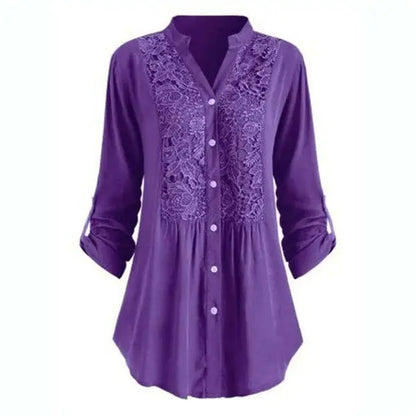 ChicFever - Lang Bluse med Puffermer for En Trendy Look Motelys